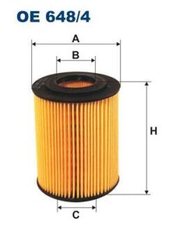 Фiльтр масляний FILTRON OE 648/4