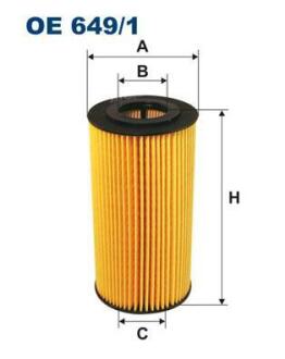 Фiльтр масляний FILTRON OE 649/1