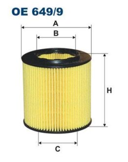 Фильтр масляный BMW 3(E90)/5(E60)/X5(E70)/X6(E71) 04- 2.0-3.0 FILTRON OE 649/9