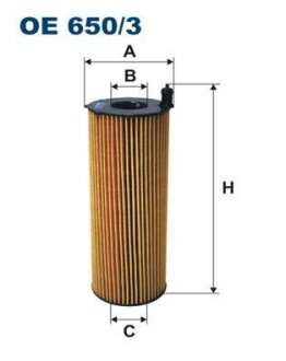 Фильтр масляный AUDI A4/A5/A6/A8/Q7 04- 2.7-4.2 DIESEL FILTRON OE 650/3
