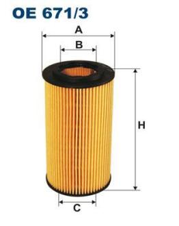 Масляний фільтр AUDI A1, A3, A4 B6, A4 B7, A6 C6, Q3, TT, SEAT ALTEA, ALTEA XL, EXEO, EXEO ST, LEON, TOLEDO III, SKODA OCTAVIA II, VW BEETLE, EOS, GOLF PLUS V, GOLF V, GOLF VI 2.0/2.5 05.03- FILTRON OE 671/3