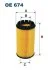 Фильтр масляный HYUN/KIA SANTA FE/TUCSON/CERATO/SPORTAGE 01- 2.0 DIESEL FILTRON OE 674 (фото 1)