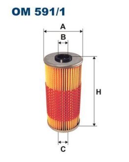 Фильтр масляный MB W210/W124 -98 4.0-6.0 FILTRON OM 591/1