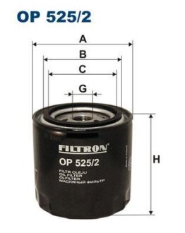 Масляный фильтр VW CADDY II, LUPO I, POLO, POLO III 1.7D/1.9D 10.94-07.05 FILTRON OP 525/2
