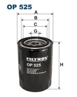 Фiльтр масляний FILTRON OP 525