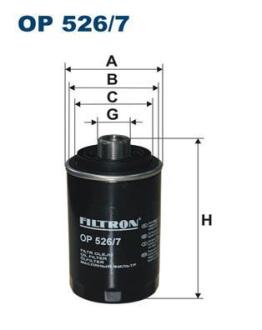 Фiльтр масляний FILTRON OP 526/7