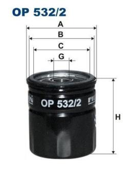 Фiльтр масляний FILTRON OP 532/2