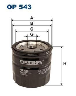 Фiльтр масляний FILTRON OP 543