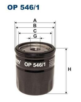 Фiльтр масляний FILTRON OP 546/1