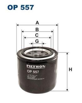 Фiльтр масляний h=82mm FILTRON OP 557