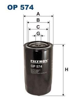 Фiльтр масляний FILTRON OP 574