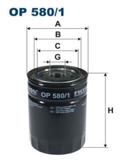 Фільтр масляний FILTRON OP 580/1