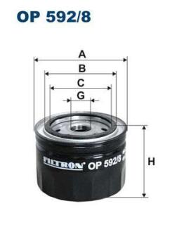 Фiльтр масляний FILTRON OP 592/8