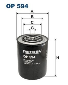 Фильтр масляный PSA/FIAT JUMPER/BOXER/DUCATO 94- 2.5-3.0 DIESEL FILTRON OP 594