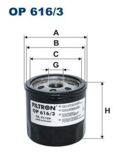 Фільтр мастила VW Golf VII 1.2/1.4,Audi,Skoda Octavia 11- (78*77*71/62) FILTRON OP 616/3
