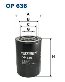 Фильтр масляный MITSUBISHI PAJERO 94- 2.8-3.2 DIESEL FILTRON OP 636
