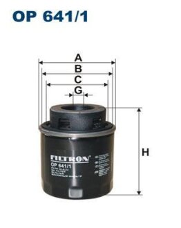 Фильтр масляный VAG 08- 1.2-1.4 TSI FILTRON OP 641/1