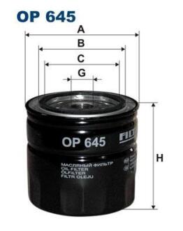 Фiльтр масляний FILTRON OP 645