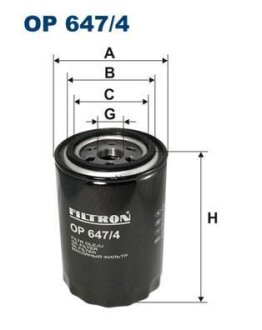 Фільтр масляний FILTRON OP 647/4