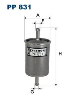 Фильтр топливный PSA AX/BX/CX/ZX/106/205/306 90- FILTRON PP 831