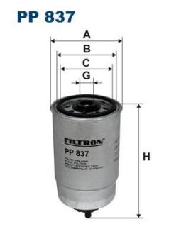 Фiльтр паливний FILTRON PP 837
