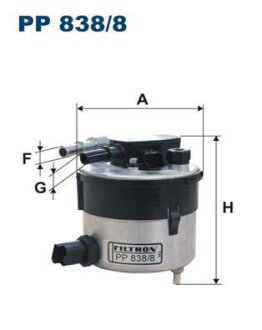Фильтр топливный FORD/MAZDA FIESTA/FOCUS II/C30/S40 II/S80 II 03- 1.6 TDCi FILTRON PP 838/8