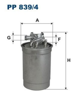 Фильтр топливный AUDI A4/A6/A8 97- 2.5 DIESEL FILTRON PP 839/4