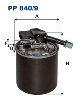 Фильтр топливный MB W204/W205/W212 CDI FILTRON PP 840/9