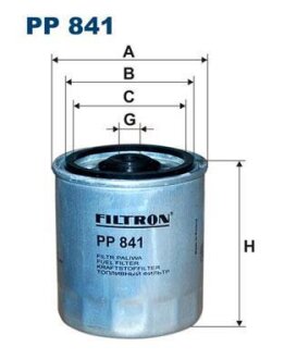Фильтр топливный MB/SSANGYONG DIESEL FILTRON PP 841