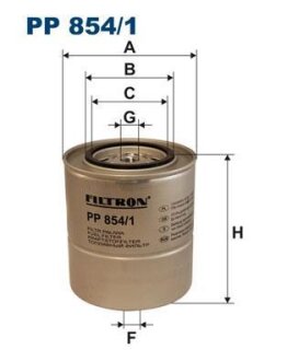 Фильтр топливный BMW 3(E30)/5(E34) -95 DIESEL FILTRON PP 854/1
