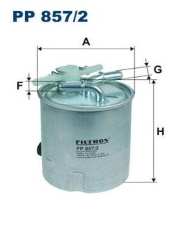 Фильтр топливный Nissan/Renault (16400JY00B/16400JY09E/16400JD50B) FILTRON PP 857/2