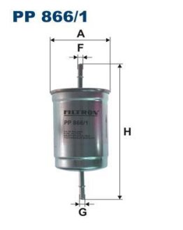 Фильтр топливный VOLVO PAJERO II/S40/S60/S80/V40/V70 -09 FILTRON PP 866/1