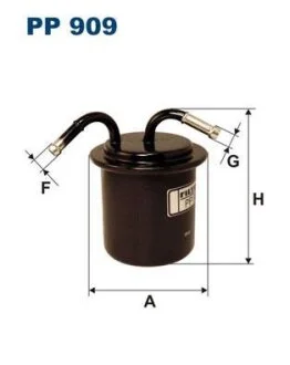 Фильтр топливный SUBARU FORESTER/IMPREZA I/IMPREZA II/LEGACY I/LEGACY II 97- FILTRON PP 909