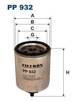 Фильтр топливный VOLVO S40/V40 96- 1.9TD FILTRON PP 932