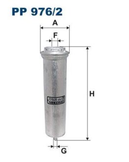 Фильтр топливный BMW 1(E81)/3(E90)/5(E60)(F10)/X3(E83)/X5(E70)/X6(E71) 04- 2.0-3.0 DIESEL FILTRON PP 976/2
