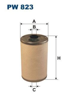 Фільтр паливний / MERCEDES 1222 - 5038, SCANIA L 110, LB 111, VOLVO F 84, F 88, N 8 FILTRON PW 823