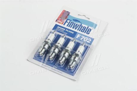 Свеча зажигания ГАЗ, УАЗ 3151 дв. 402, CITROEN, Peugeot, SUZUKI, Renault, Honda (к-т 4 шт.) бл. уп. Finwhale F702