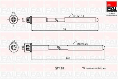 FAI HYUNDAI К-т болтов ГБЦ KIA Carnival 2.9TD/CRDi Fischer Automotive One (FA1) B2201