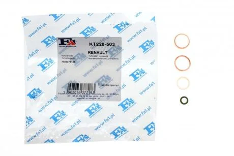 FISCHER RENAULT К-т прокладок турбіни LAGUNA 2.0 03- Fischer Automotive One (FA1) KT228-503