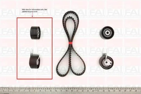 FAI К-кт ГРМ (ремінь+2 ролика) Citroen Berlingo, C3, C4, C5 1.6HDI 04- Fischer Automotive One (FA1) TBK190