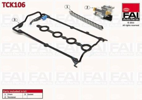 Комплект ланцюгів привода Fischer Automotive One (FA1) TCK106