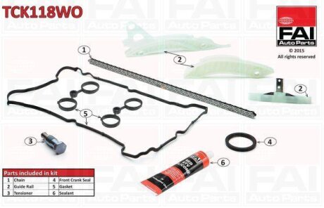 Комплект ланцюгів привода Fischer Automotive One (FA1) TCK118WO