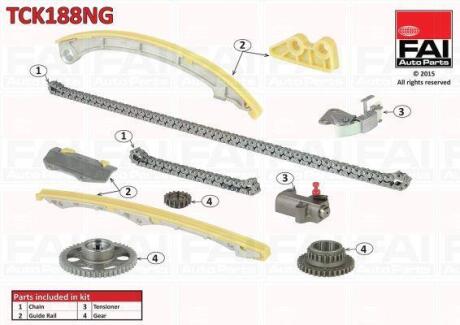 FAI Ланцюг ГРМ, комплект Fischer Automotive One (FA1) TCK188NG