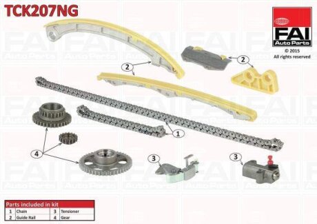 Комплект ланцюгів привода Fischer Automotive One (FA1) TCK207NG