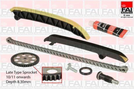 FAI VW К-кт ланцюга Audi A3,Skoda Fabia II,Rapid,Octavia II,Caddy III,Golf VI,Touran 1.2TSI Fischer Automotive One (FA1) TCK208L