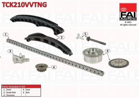 Комплект ланцюгів привода Fischer Automotive One (FA1) TCK210VVTNG