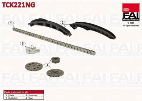 Комплект ланцюгів привода Fischer Automotive One (FA1) TCK221NG