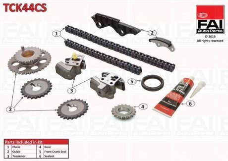 Комплект ланцюгів привода Fischer Automotive One (FA1) TCK44CS