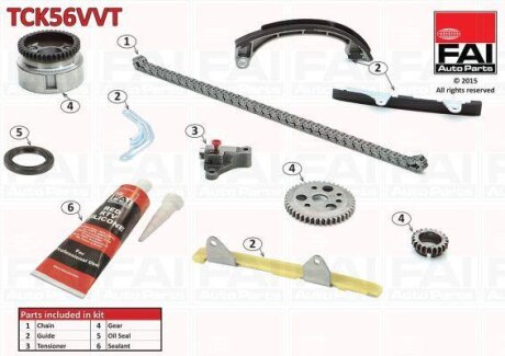 FAI TOYOTA К-кт ланцюга ГРМ Yaris 1.0 -05 Fischer Automotive One (FA1) TCK56VVT
