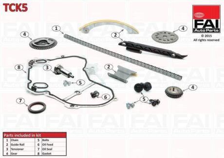 FAI Ланцюг ГРМ, комплект Fischer Automotive One (FA1) TCK5